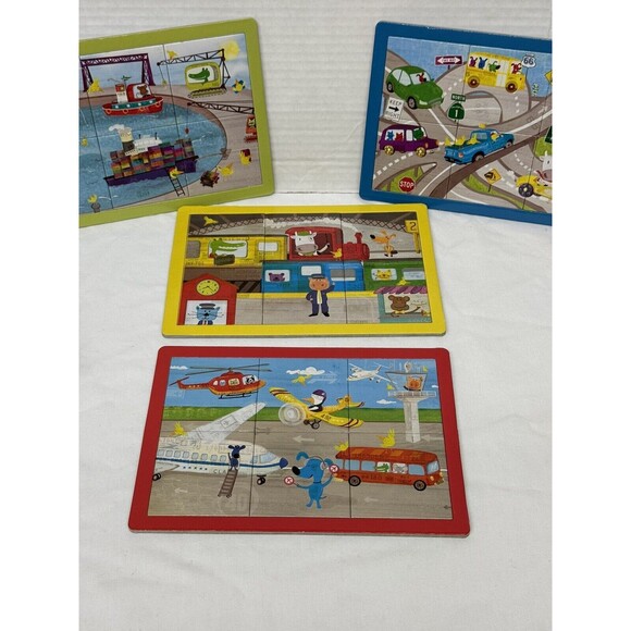 Mudpuppy Picture This Puzzle Matching Game -4 Boards 24 Pieces Complete Set - Picture 7 of 14